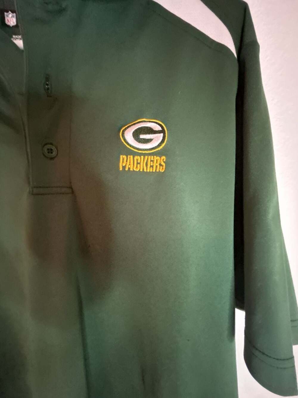Green Bay Packers NFL Team Apparel Polo Shirt - Green - M - Picture 2 of 4